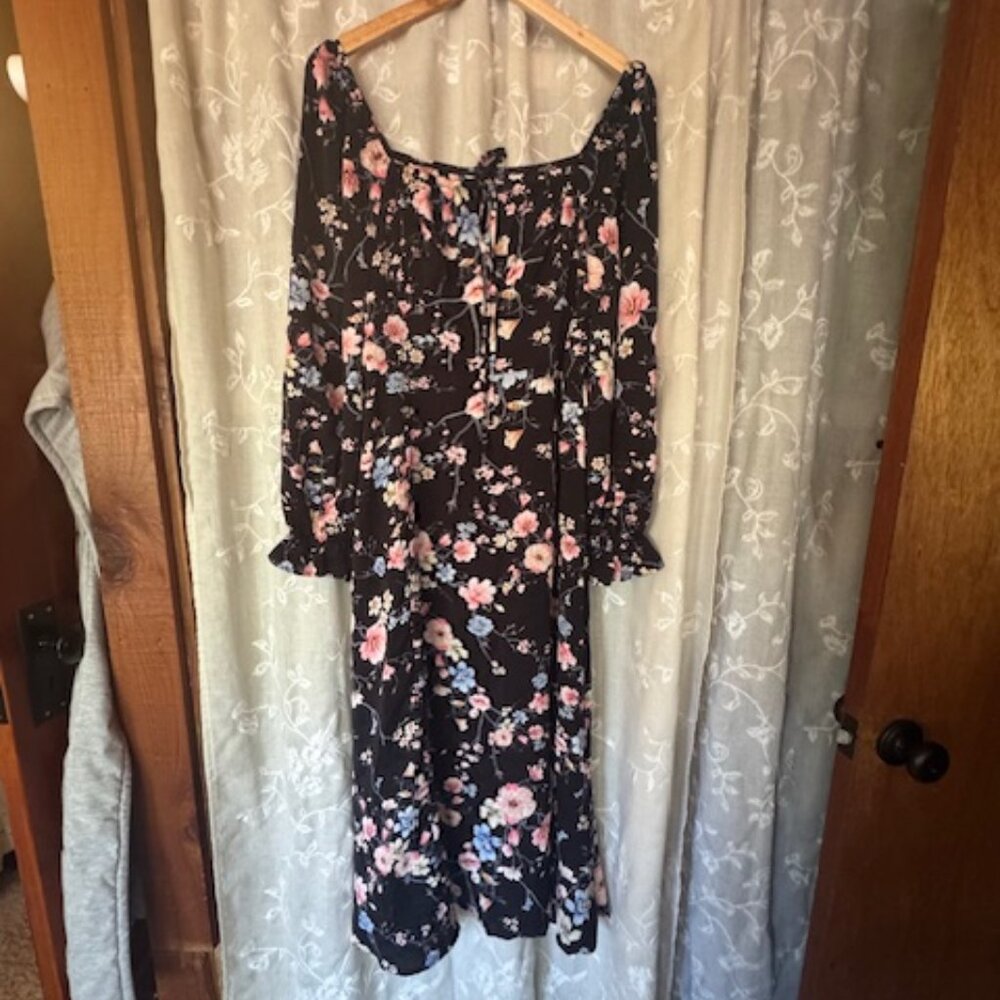 Boho/Peasant style puff sleeve/off shoulder dress